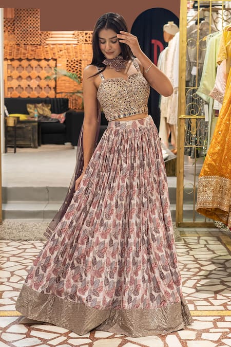 Soniya G Leaf Pattern Lehenga Set 