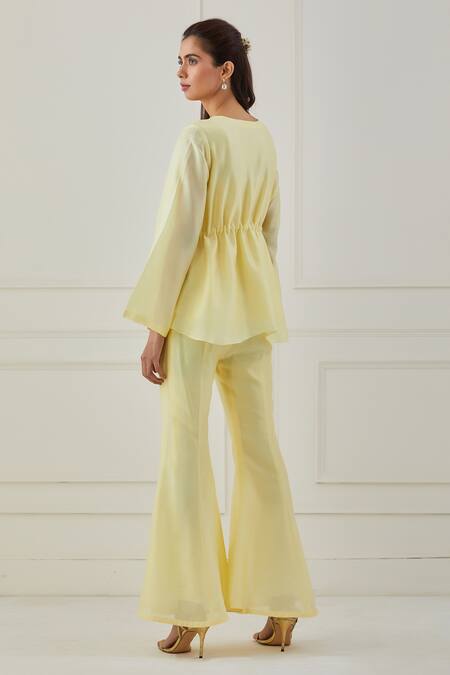 Rashi Jain Genda Chanderi Kurta & Flared Pant Set 