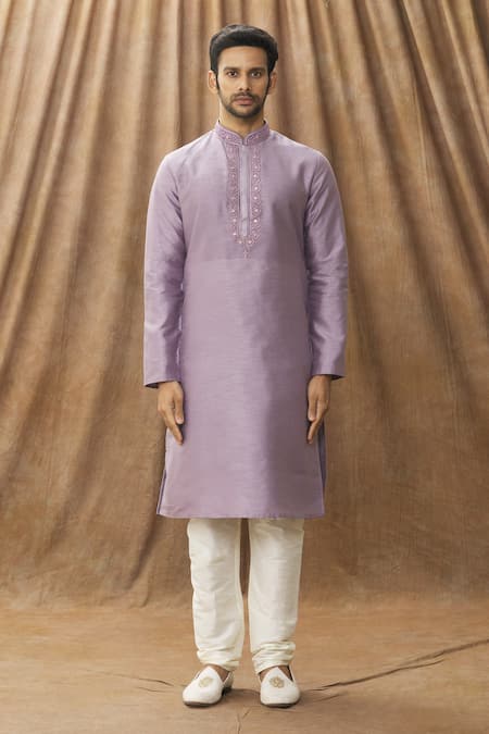 Buy Arihant Rai Sinha Purple Silk Mirrors, Embroidery Placement Kurta Online at Aza Fashions Buy_Arihant Rai Sinha_Purple Silk Mirrors, Embroidery Placement Kurta _Online_at_Aza_Fashions