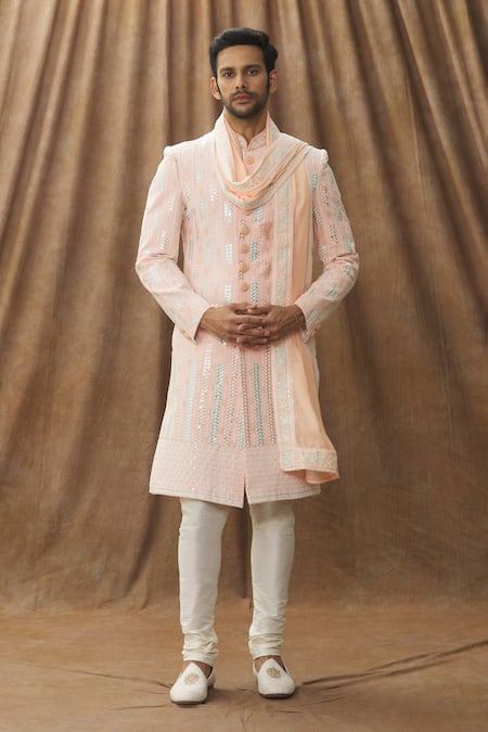 Arihant Rai Sinha Thread Embroidered Sherwani Set 