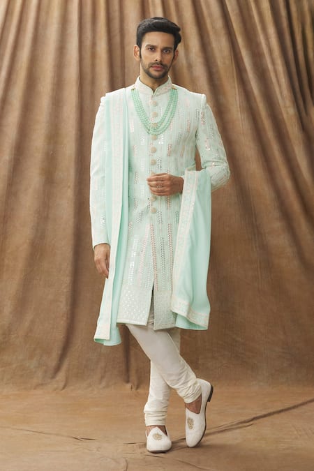 Arihant Rai Sinha Thread Embroidered Sherwani Set 