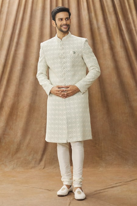 Arihant Rai Sinha Thread Embroidered Sherwani Set 