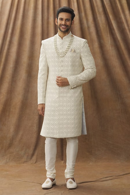 Arihant Rai Sinha Thread Embroidered Sherwani Set 