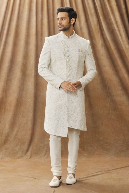 Arihant Rai Sinha Thread Embroidered Sherwani Set 