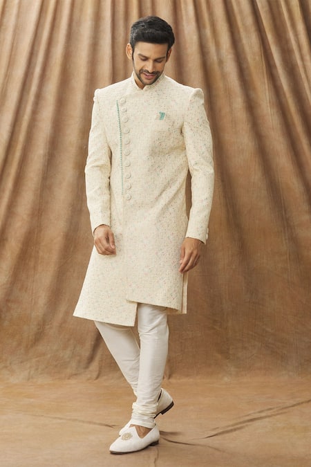 Arihant Rai Sinha Thread Embroidered Sherwani Set 