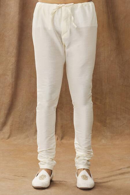 Arihant Rai Sinha Off White Silk, Chanderi Embroidery Thread Sherwani Set at Aza Fashions Arihant Rai Sinha_Off White Silk, Chanderi Embroidery Thread Sherwani Set _at_Aza_Fashions