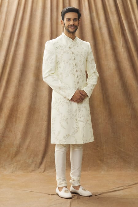 Arihant Rai Sinha Floral Pattern Sherwani With Churidar 