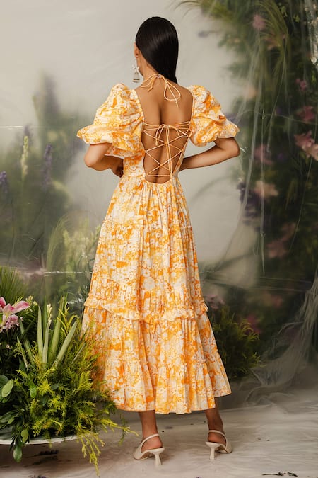 The Iaso Saki Floral Pattern Dress 