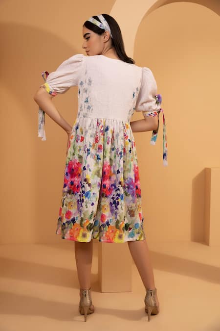 Tarini Vij Natalie Crushed Linen Dress 