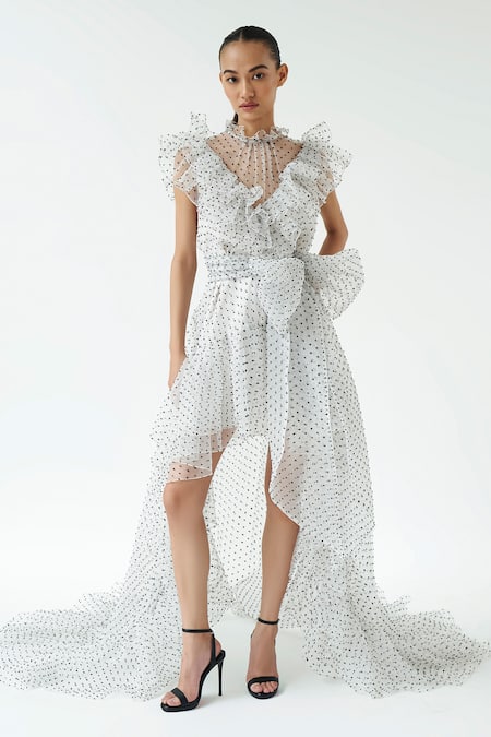 Polka dot organza outlet dress