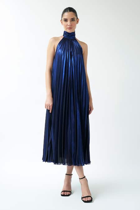 Gauri & Nainika Halter Neck Midi Dress 