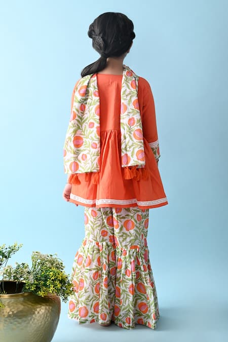 THE COTTON STAPLE Mohak Cotton Kurta Sharara Set 