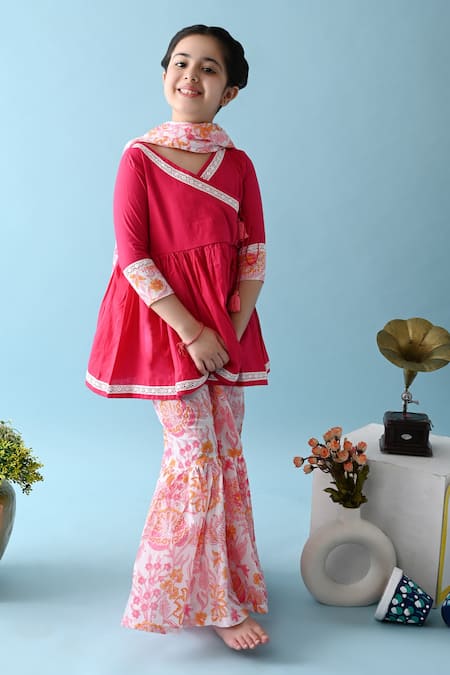 THE COTTON STAPLE Zoya Cotton Kurta Sharara Set 