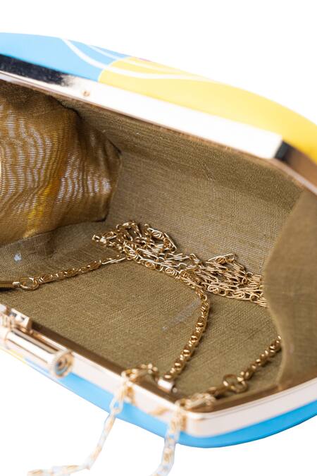 Shop NR By Nidhi Rathi Multi Color Printed Mandala Rectangle Clutch Online at Aza Fashions Shop_NR By Nidhi Rathi_Multi Color Printed Mandala Rectangle Clutch_Online_at_Aza_Fashions