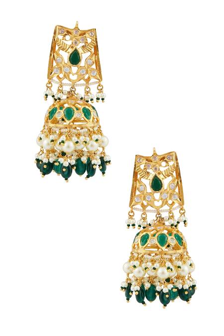 Buy_Kiara_Gold Plated Crystals, Pearls Kundan Embellished Necklace Set