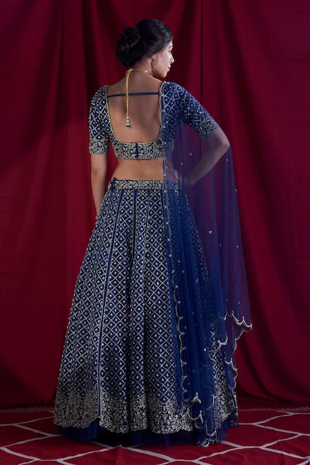 Shloka Sudhakar Zardozi Embroidered Bridal Lehenga Set 