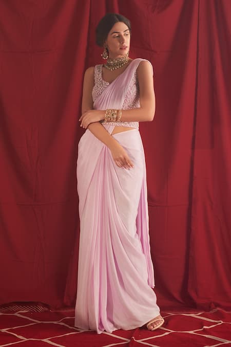 Shloka Sudhakar Saree With Embroidered Corset 