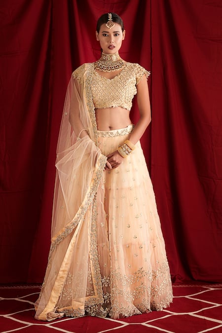 Shloka Sudhakar Floral Embroidered Lehenga Set 