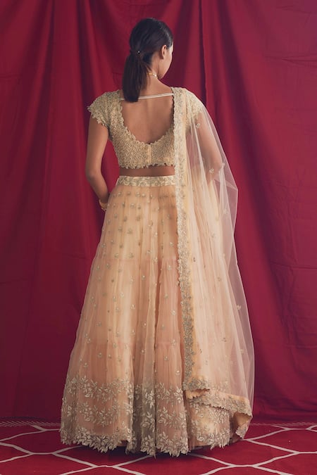 Shloka Sudhakar Floral Embroidered Lehenga Set 