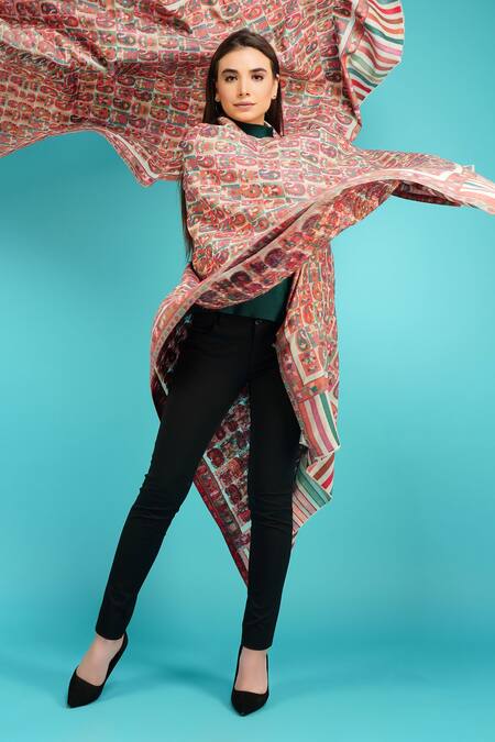 Dusala_Multi Color Kani Woven Shawl _Online_at_Aza_Fashions