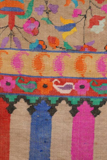 Dusala_Multi Color Handwoven Pure Kani Pashmina Shawl_at_Aza_Fashions