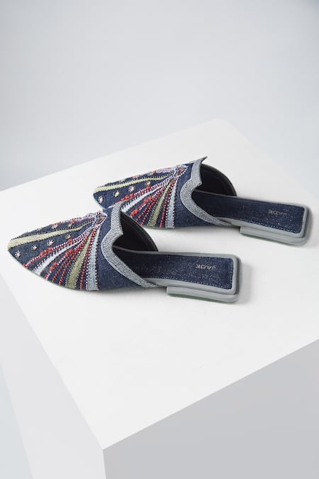 Jade By Monica & Karishma Helena Denim Mules 