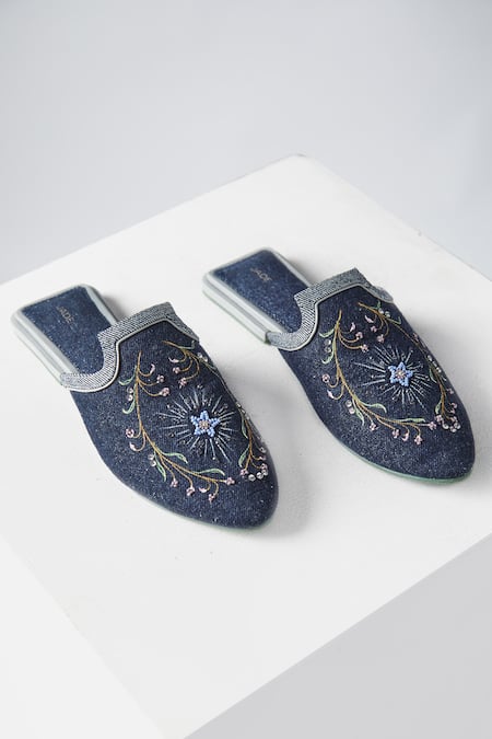 Jade By Monica & Karishma Amaya Denim Mules 