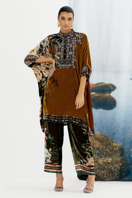 Rajdeep Ranawat Chanel Silk Velvet Printed Tunic 