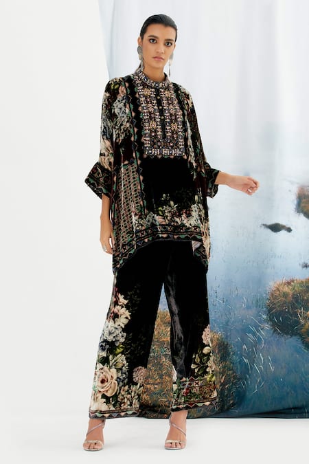 Rajdeep Ranawat Chanel Silk Velvet Printed Tunic 