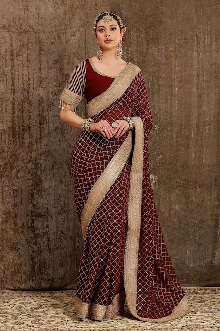 Taffeta silk saree