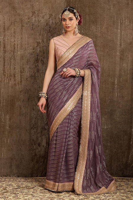 SHIKHAR SHARMA Embroidered Saree With Blouse 