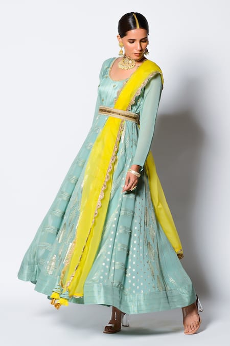 Rishi and Vibhuti Aajiz Anarkali With Dupatta 