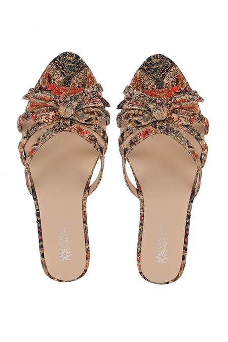 Buy Brown Printed Leopard Multi Strap Sandals by Sandalwali Online at Aza  Fashions.