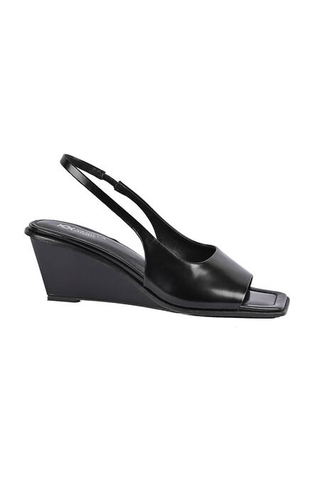 Buy_Vanilla Moon_Black Nelly Angular Wedges_Online_at_Aza_Fashions