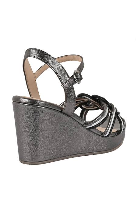 Buy_Vanilla Moon_Grey Nisa Knotted Top Wedges_Online_at_Aza_Fashions