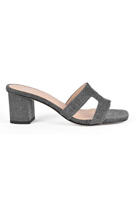 Buy_Vanilla Moon_Grey Dean Glitter Block Heels _Online_at_Aza_Fashions