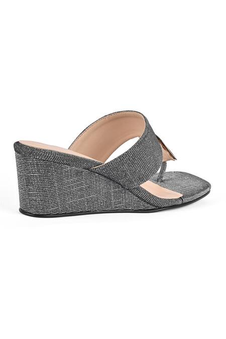 Vanilla Moon Grey Darcy T-strap Wedges Online at Aza Fashions Vanilla Moon_Grey Darcy T-strap Wedges_Online_at_Aza_Fashions