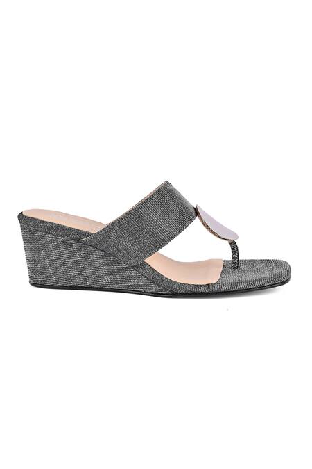 Buy Vanilla Moon Grey Darcy T-strap Wedges Online at Aza Fashions Buy_Vanilla Moon_Grey Darcy T-strap Wedges_Online_at_Aza_Fashions