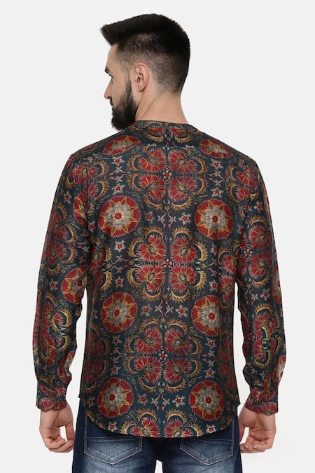 Mayank Modi - Men Geometric Print Shirt