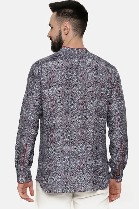 Mayank Modi - Men Floral Print Shirt 