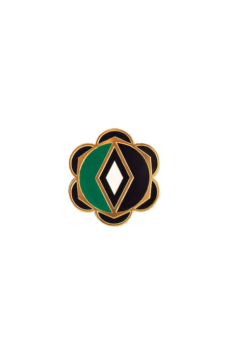 Prachi Gupta Acrylic Floral Motif Stud Earrings 