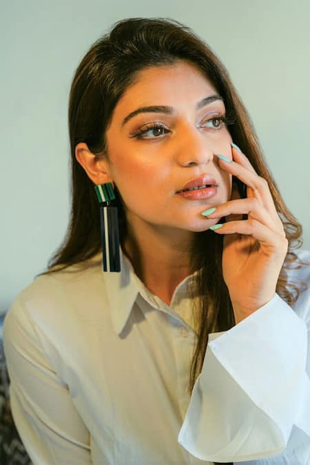 Prachi Gupta_Multi Color Lane Mismatch Long Earrings _Online_at_Aza_Fashions