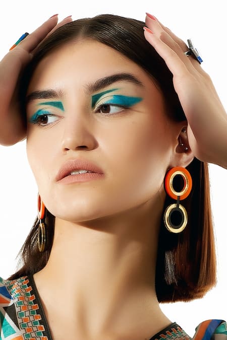 Prachi Gupta_Multi Color Double O Earrings_Online_at_Aza_Fashions