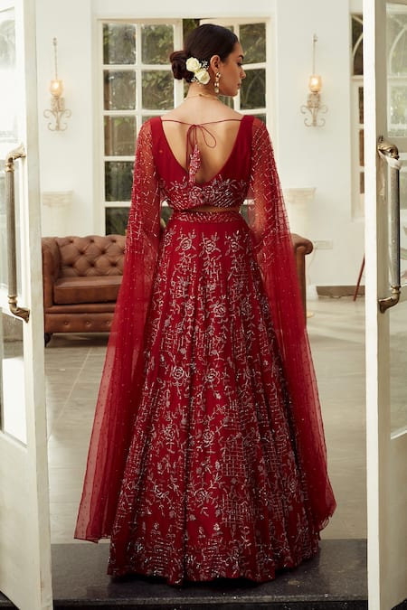 Niamh By Kriti Floral Embroidered Lehenga Set 