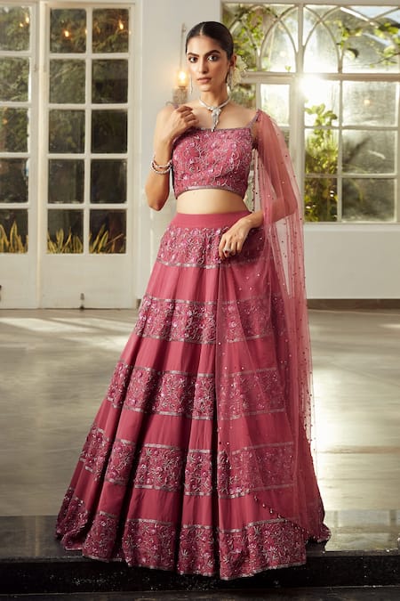 Niamh By Kriti Floral Embroidered Lehenga Set 