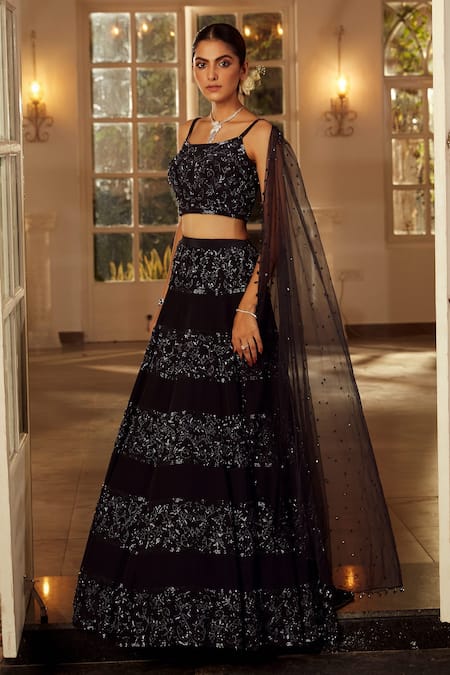 Niamh By Kriti Floral Embroidered Lehenga Set 