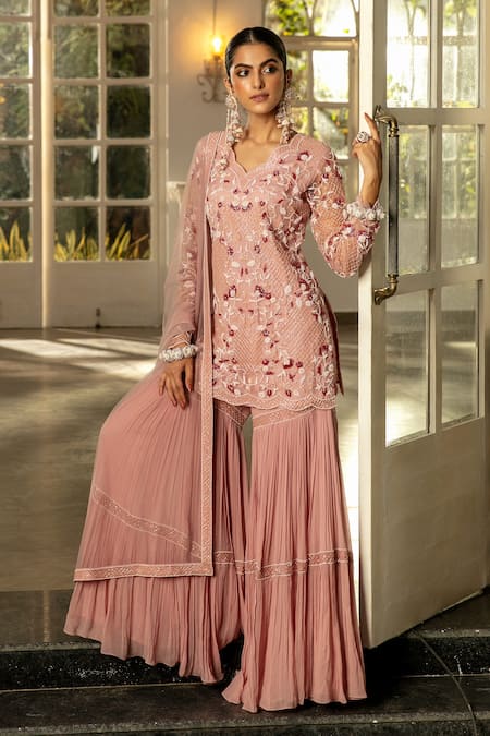 Niamh By Kriti Embroidered Kurta Gharara Set 