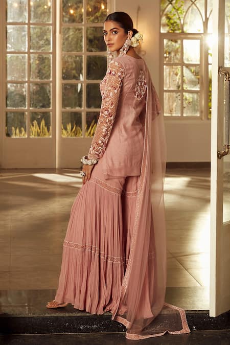 Niamh By Kriti Embroidered Kurta Gharara Set 