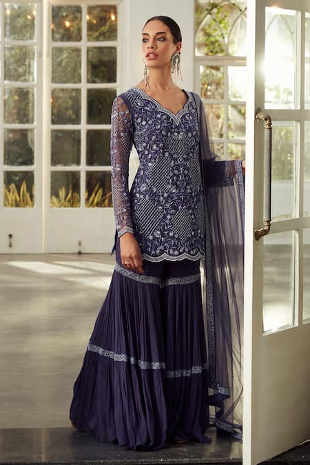 Niamh By Kriti Embroidered Kurta Gharara Set 