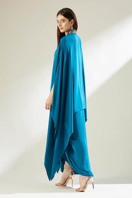 Aakaar Asymmetric Tunic & Draped Skirt Set 